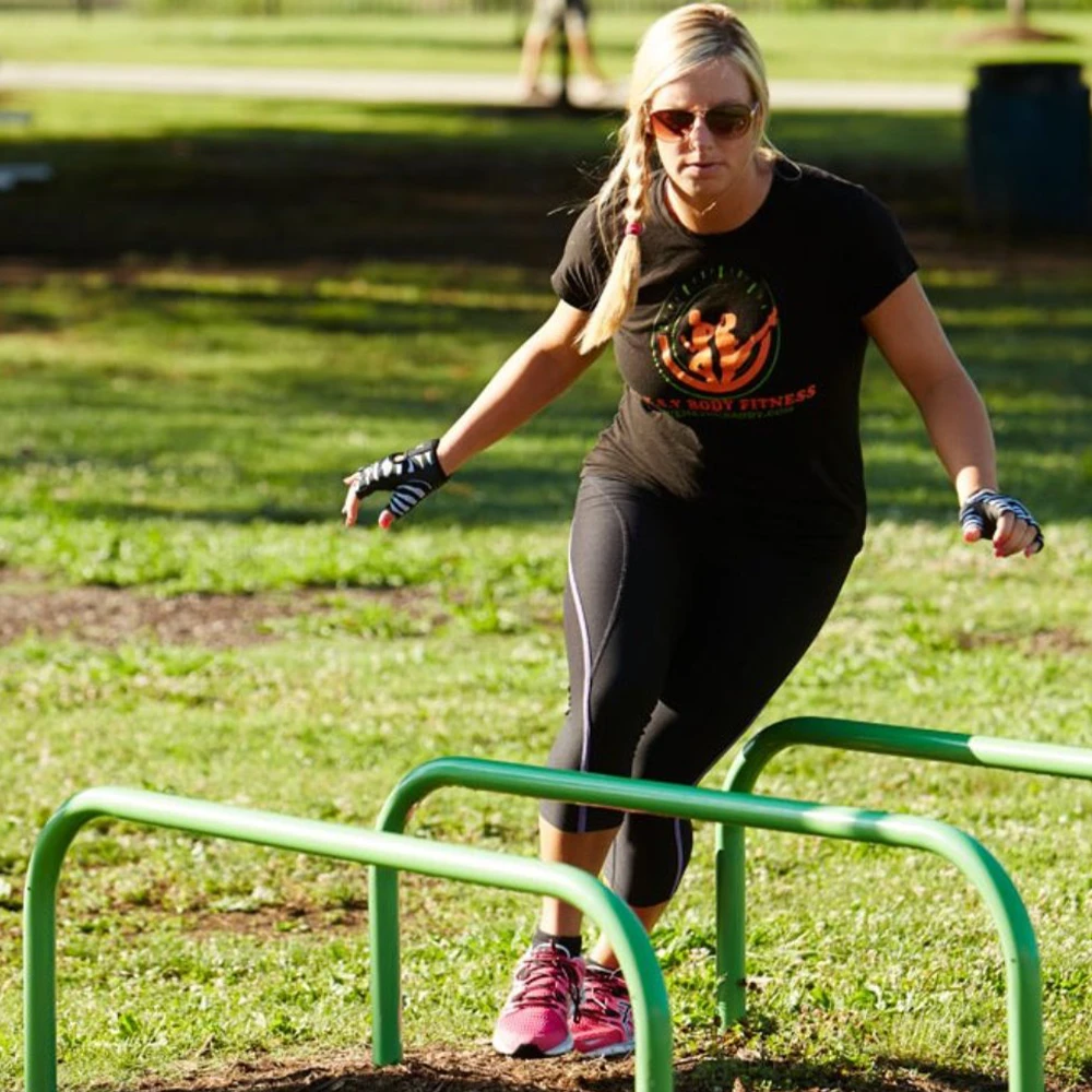 Cardio outdoor fitness equipment for improving heart health in public park exercise stations